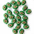 Dark Green Color Oval Shape Beads With Kundan Work Pack Of 6